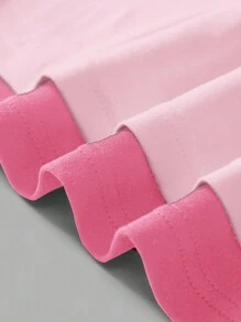 SHEIN EZwear Casual Simple Red Cherry Pattern Letter Print Loose Cropped Round Neck Short Sleeve Thin T-Shirt For Women,Slightly Sheer Suitable For Summer