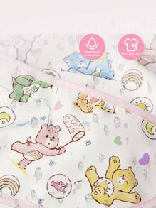SHEIN X Care Bears Waterproof Anti-Oil Baby Bibs, Feeding Clothing, Burp Cloths, Suitable For Dining, Drawing, Outdoor Activities