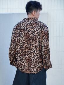 DAZY Men's Leopard Print Beach Resort Pattern Shirt Fall,Winter Vacation - Multicolor - View 2