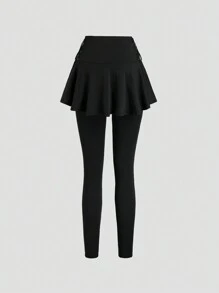 Sweetra 女士纯色修身休闲短裙，日常简约风格