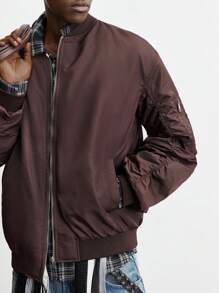 Maija Men's 2025 Spring Casual Buttoned Cuff Loose Fit Thermal Lined Long Sleeve Jacket/Outwear, Fashion Simple For Valentine's Day, Holiday, New Year Party, Daily, Travel - Mocha Brown - View 6