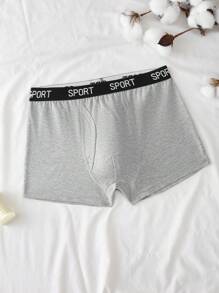Floral Gray Casual Comfortable Boxer Briefs For Teenage Boys