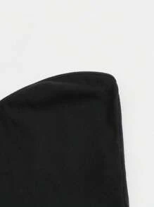 SHEIN VCAY Conjunto de 2 piezas de top tubo y shorts estilo bohemio casual de vacaciones para mujer de talla grande, para el verano