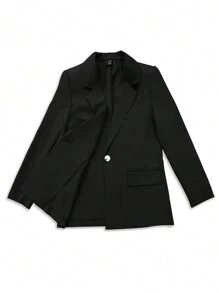 Chiquease Single Button Belted Blazer & Tailored Trousers - Black - View 8