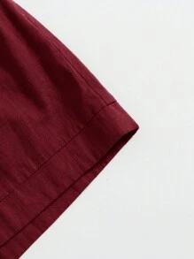 SHEIN VCAY Conjunto de 2 piezas de top tubo y shorts estilo bohemio casual de vacaciones para mujer de talla grande, para el verano