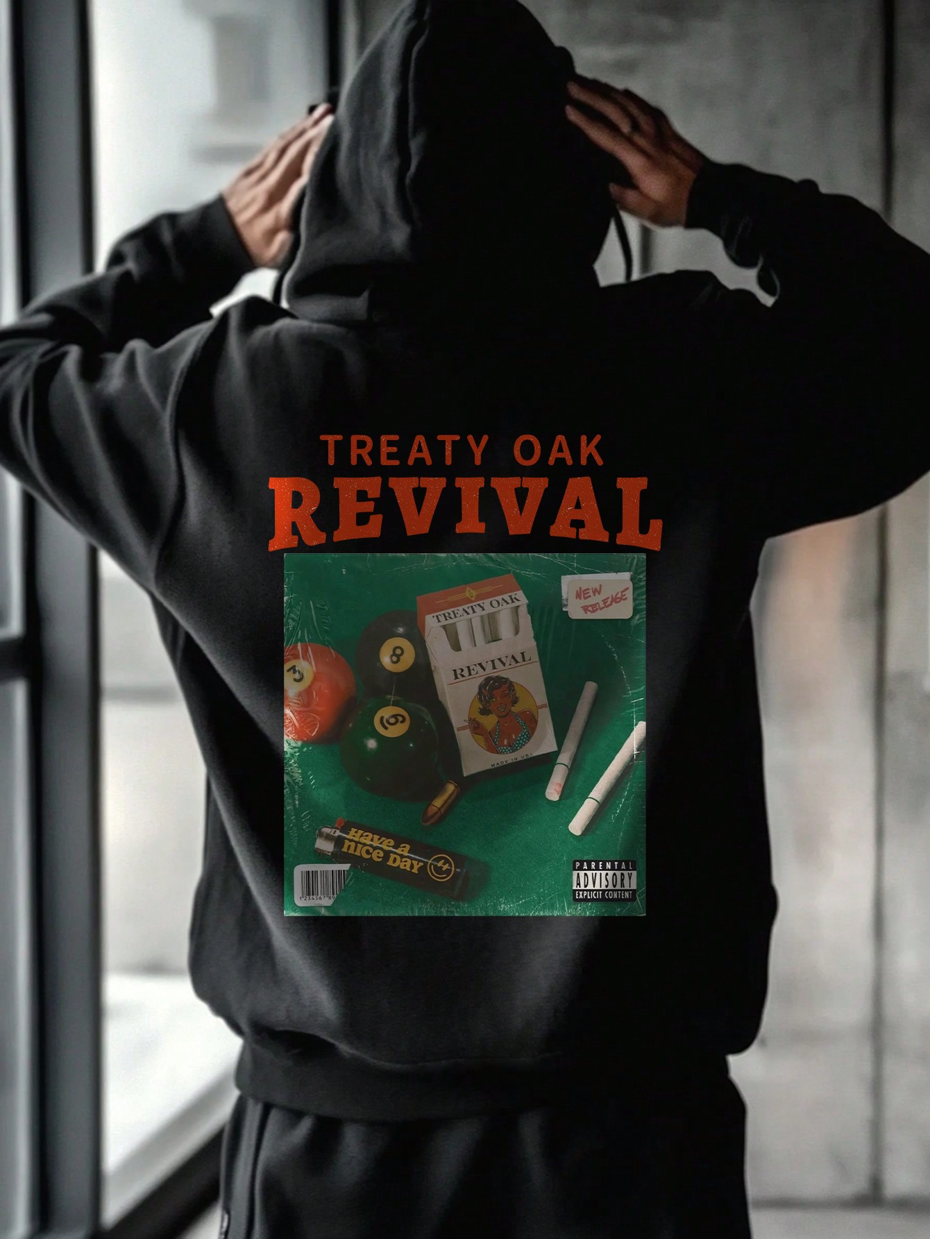 Manfinity Dauomo Men's Casual Fleece Hoodie, Retro Color Sweatshirt