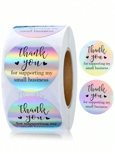 SHEIN 500 قطعة/العبوة ملصقات ديكور مكتبية بنمط شكر