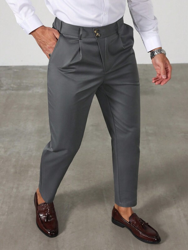 Manfinity Mode Herren Lässig minimalistische Anzughose für den täglichen Gebrauch
