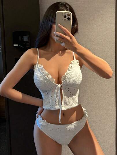 DAZY 2 piezas Conjunto de Tankini para Mujer, Efecto Estilizante