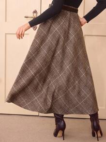 Vintamour Plus-Size Women's Skirt, Spring Wear, Vintage Wear, Elegant Women's Wear,Vintage Birthday Skirt ,Cute Clothes Plaid Skirt