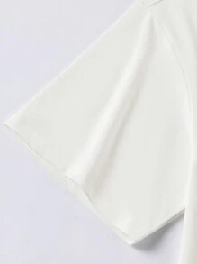 Manfinity Homme T-shirt à manches courtes simple avec imprimé lettre, décontracté pour hommes