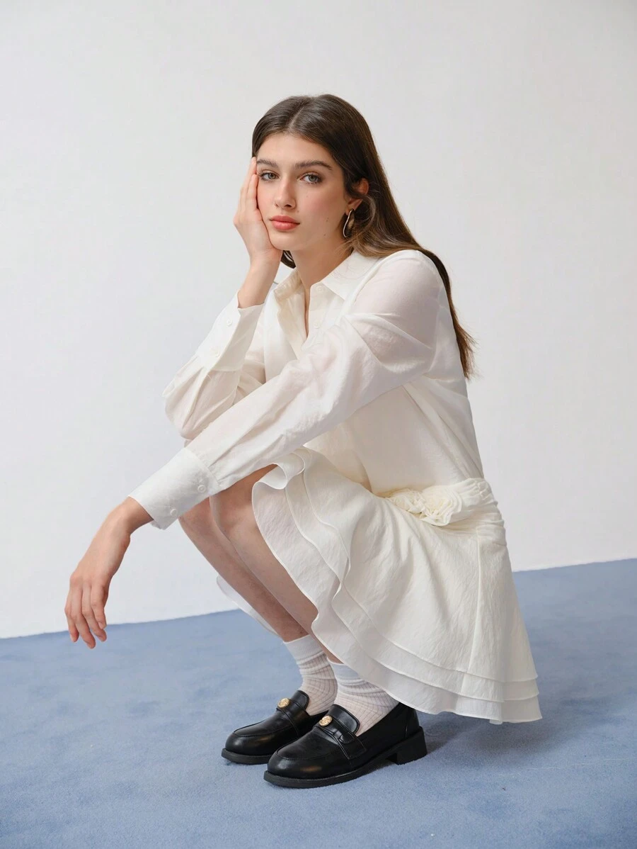 MOTF STUDIO STEREO FLORAL RUCHED DRESS,VALENTINE'S DAY OUTFIT,SPRING/SUMMER