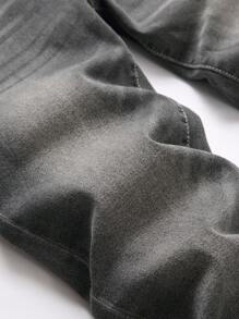 Manfinity Homme Men's Pocketed Fitted Casual Versatile Jeans - Grey - View 6