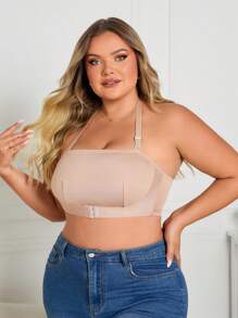 1 pièce Soutien-gorge à armature avec fermeture à crochets avant pour grande taille, design fin pour une grosse poitrine et pour éviter l'exposition