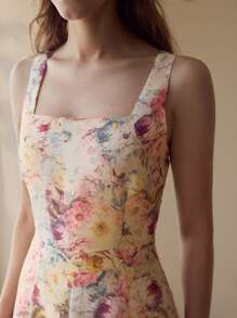 MOTF PREMIUM FLORAL EMBROIDERY A LINE TANK DRESS