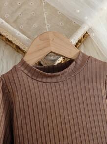 SHEIN Baby Girl Fluffy Dress And Soft Knitted Long Sleeve Top, Autumn/Winter - Multicolor - View 6