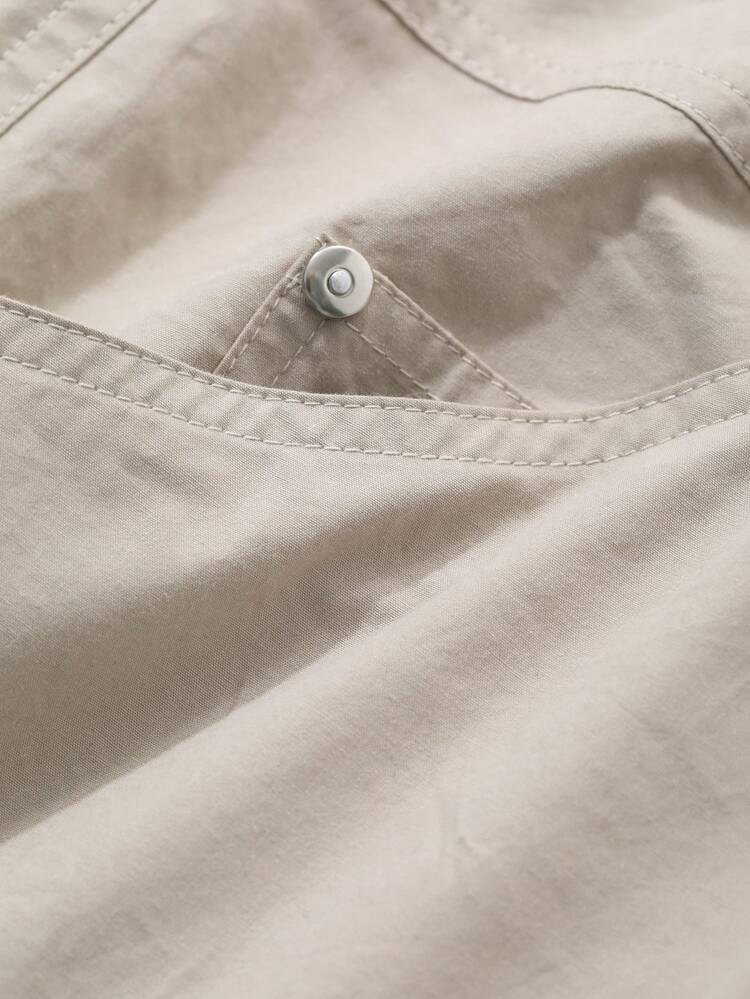 Men's All-Match Khaki Straight Leg Casual Trousers
