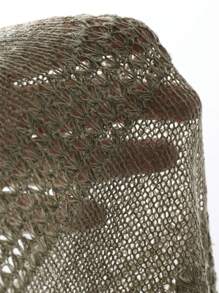 DAZY 女士纯色无袖镂空开叉圆领长款休闲夏季度假背心