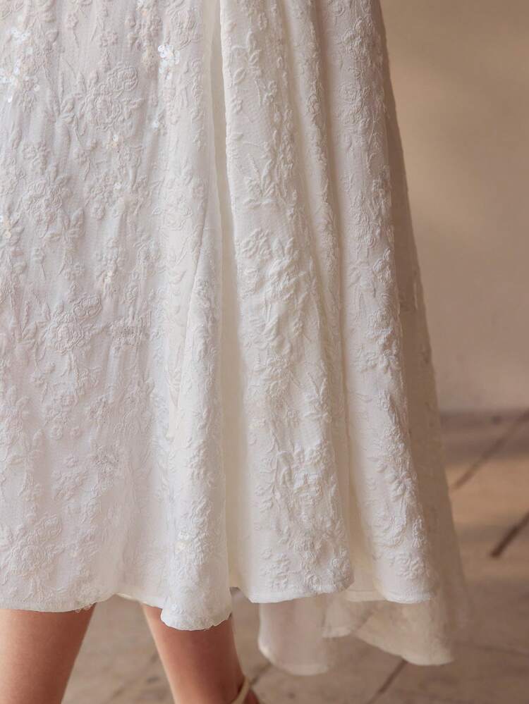 GONNA TAGLIO SBIECO JACQUARD