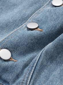 DAZY Abito in jeans casual senza maniche con lavaggio