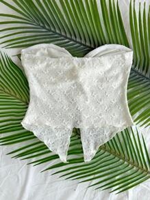 Soleia Áo hai dây đan xoắn phía trước màu xanh lá cây cho nữ, dáng ôm, thích hợp cho bữa sáng muộn, dạo phố, nghỉ dưỡng, mùa xuân/hè - màu xanh lá - Xem 2