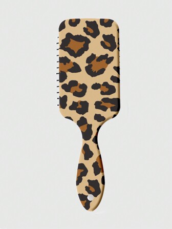 Grunge Punk Pettine ammortizzato antidispersione con stampa leopardata, spazzola per capelli di stile fashion cross-border Ins