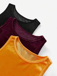 SHEIN LUNE Đầm dự tiệc mini thanh lịch cho nữ, vải nhung - Nhiều màu - Xem 3