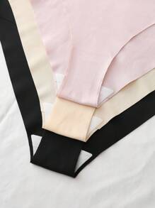 3pcs Minimalist Comfortable Seamless Underwear, Suitable For Teenagers And Daily Wear