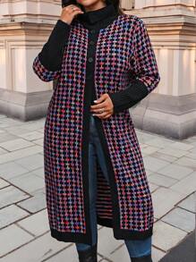 Calvaya Cárdigan casual de media longitud para primavera/otoño, talla grande