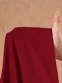 Slaydiva Bộ 3 áo thun dài tay màu trơn đơn giản và quần dài cho nữ - Đỏ - Xem 7