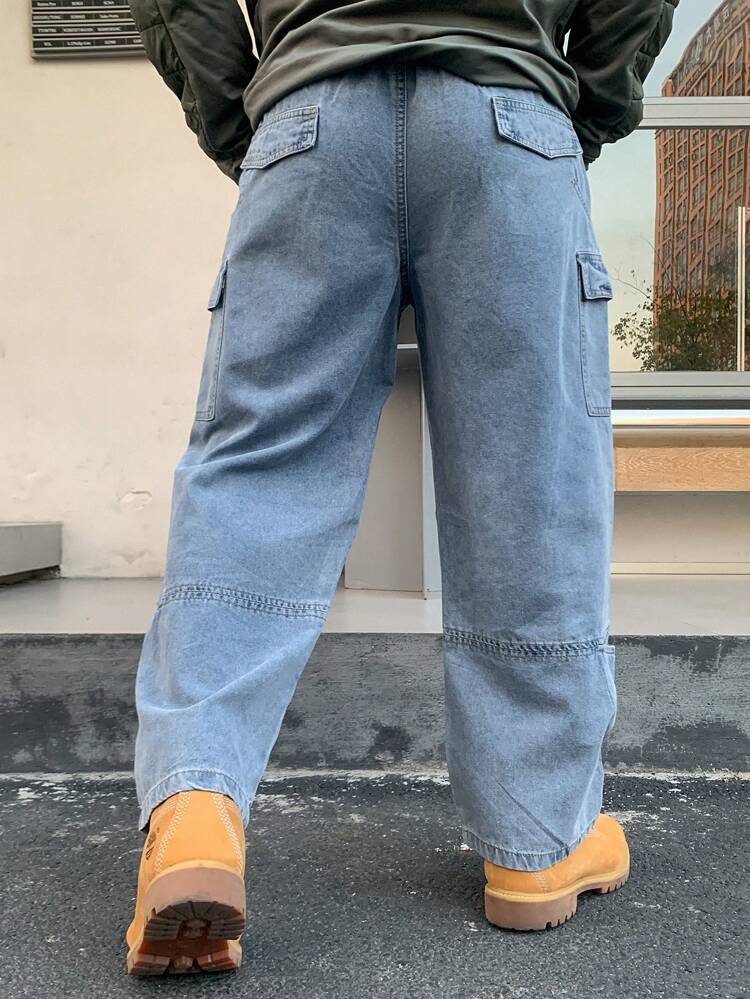 Men's Simple Pocket Design Casual Denim Jeans