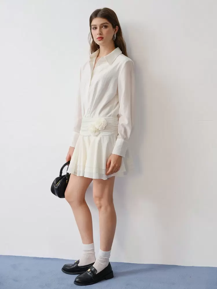 MOTF STUDIO STEREO FLORAL RUCHED DRESS,VALENTINE'S DAY OUTFIT,SPRING/SUMMER