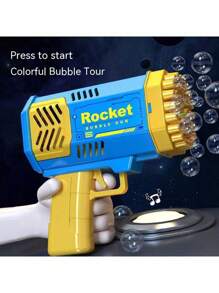 SHEIN 1pc Bubble Gun Space Light Bubble Machine, Battery-Free, Gatling Type, Bubble Blower, Handheld Water Sprayer, Valentine's Day, Valentines Wedding, Birthday,Easter,Wedding Items,Party Favors,Party Supplies,Party Supples,Suplies,Wedding