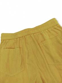 Manfinity Hypemode Men Casual Solid Drawstring Waist Pants