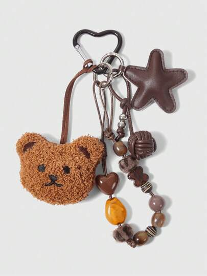 Kawaii 1 pièce Charmant sac pendentif/charm avec étoile et ourson