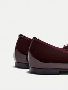 CUCCOO BIZCHIC 女士时尚可爱舒适休闲锚红色蝴蝶结平底鞋情人节 - 棕色 - 查看 8