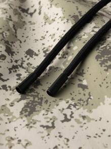 Manfinity EMRG Pantalones casuales de bolsillo con amarre delantero para hombres, diseño sencillo para uso diario - Verde militar - Ver 5