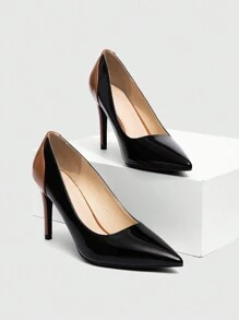 CUCCOO SZL 女士尖头时尚性感高跟鞋，2025 年新款，适合约会和派对穿着 - 黑色 - 查看 5