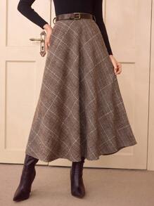 Vintamour Plus-Size Women's Skirt, Spring Wear, Vintage Wear, Elegant Women's Wear,Vintage Birthday Skirt ,Cute Clothes Plaid Skirt