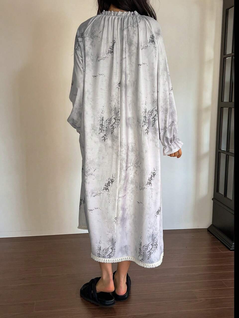 Loose Printed Straight Comfortable Women's Nightgown Pajama