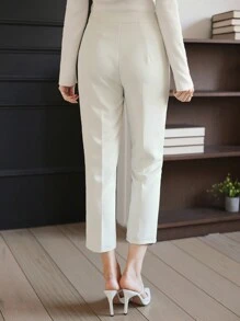 DAZY Pantalones de vestir casuales y delgados de tobillo para mujer
