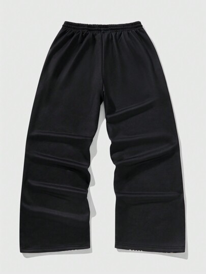 Street Life Pantalon de survêtement pour hommes avec cordon de serrage à la taille, motif rayé et lettre graphique, coupe ample et jambes larges, pour rave