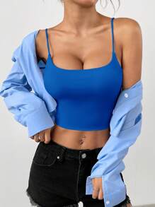 Comfortcana Minimalist Camisole For Summer - Blue - View 7