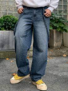 DAZY Men's Front Button Pocket Simple Denim Jeans, Casual Wear - Blue - View 5