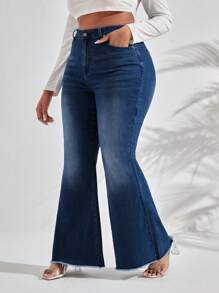 SHEIN SXY Jeans casual in denim di taglia grande, alla moda per uso quotidiano