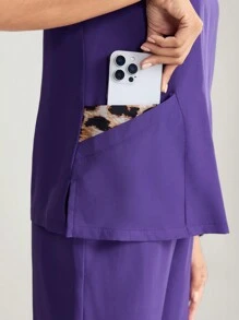 TaskEZ 手术服套装，纯色短袖 V 领上衣和长裤 手术服套装 护士连衣裙 手术服上衣 手术服下装 实验室外套 跑步护士和制服手术服 洗手口袋透气拉绒服装套装 带口袋的手术服弹力运动工作服 手术服上衣和裤子套装 女士手术服套装：缺口 V 领塞入式上衣和直筒裤 基本慢跑手术服套装 护理服弹力上衣和抽绳工装裤 - 彩色 - 查看 3