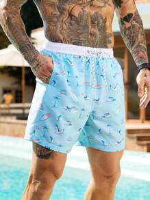 Surfspeed Men's Simple Fashion Casual Beach Shorts, Everyday Wear - Green - View 5