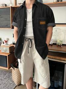 DAZY Summer Label Printed Denim Jacket - Black - View 7