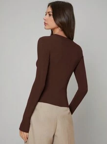 BizChic 纯色休闲修身针织毛衣，秋冬