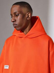 SUMWON Los Angeles Urban Streetwear Hooded Sweatshirt Large Back Print Pullover Winter Fall Oversized Casual Comfortable Athletic Wear - Orange - View 4